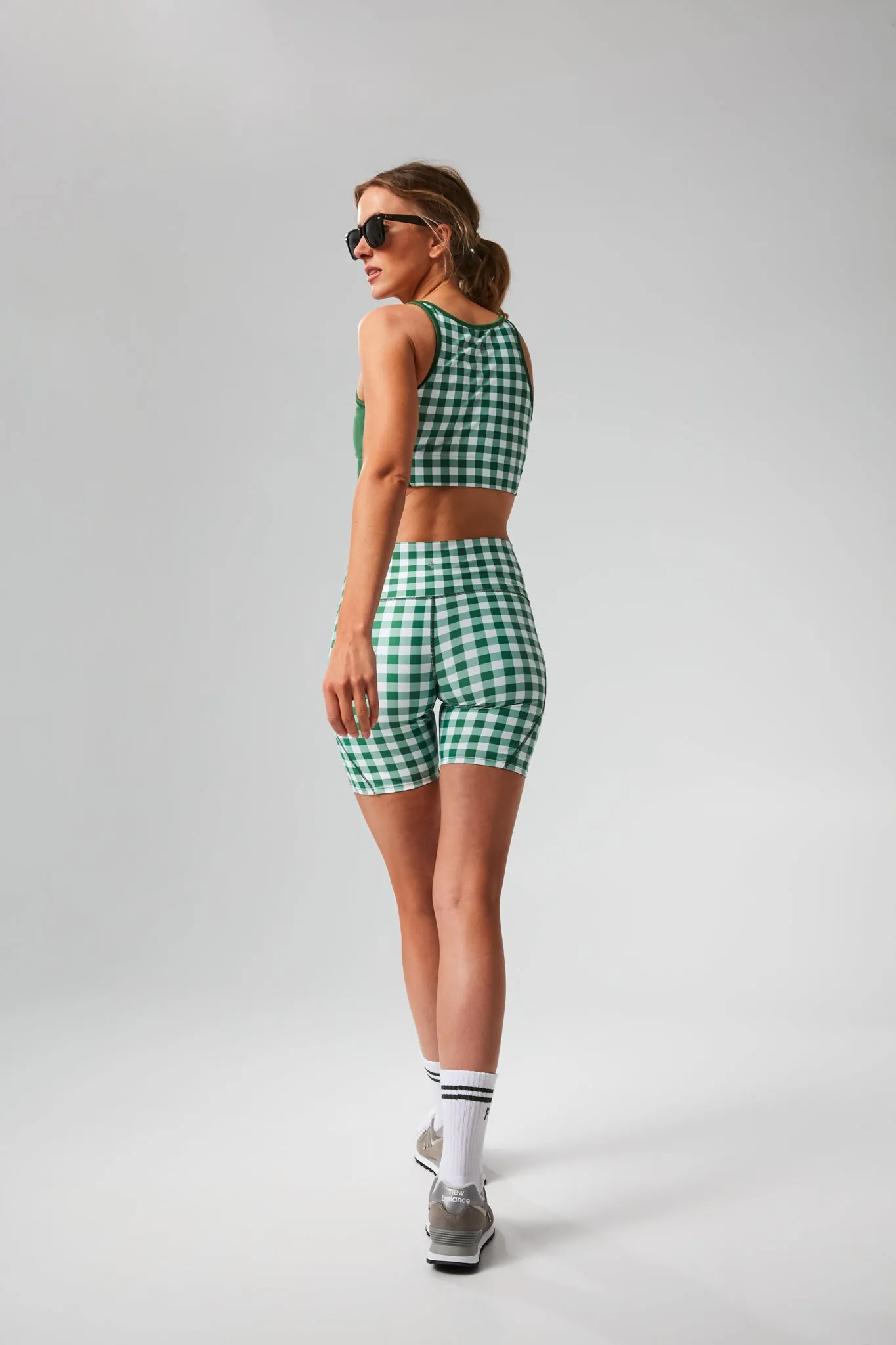 Green Trellis Gingham Jean Sports Bra sold by Tuckernuck product image thumbnail 5