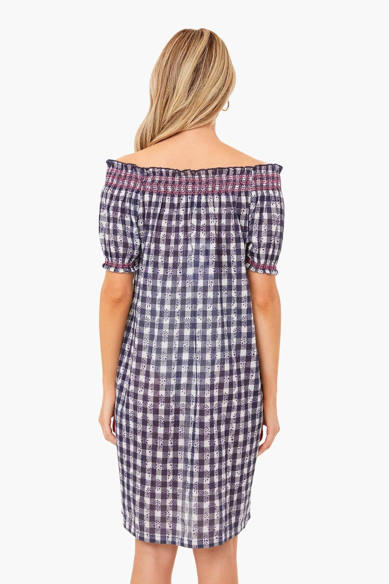 Embroidered Bleu Check Toulon Coverup sold by Tuckernuck product image thumbnail 5