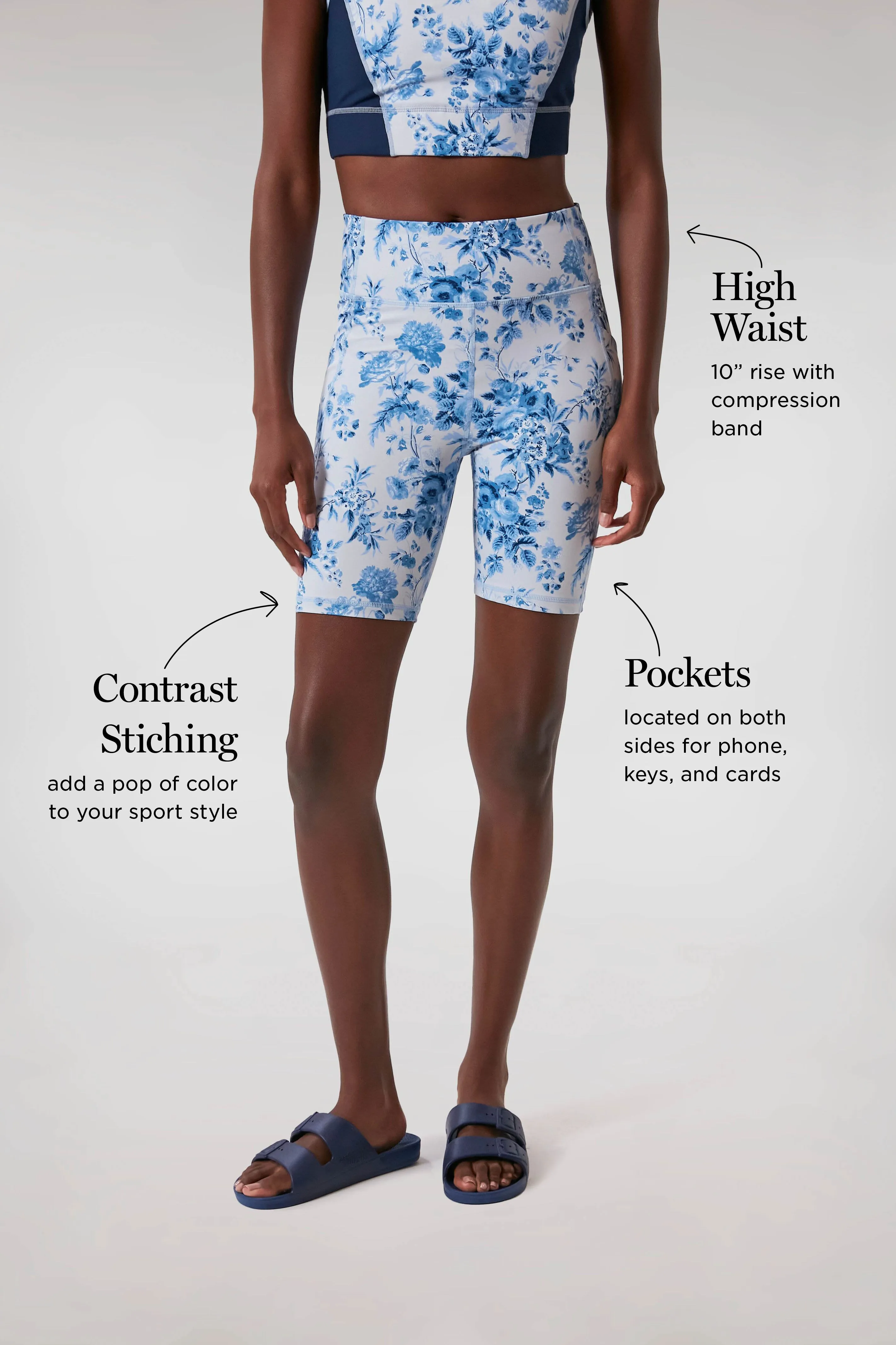 Blue Bouquet 7 Inch Ava Bike Short sold by Tuckernuck product image thumbnail 3