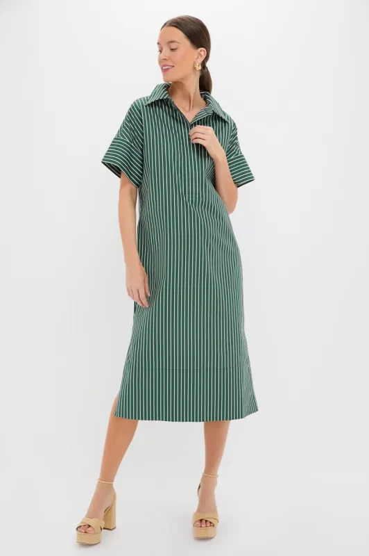 Green Stripe Reina Dress sold by Tuckernuck