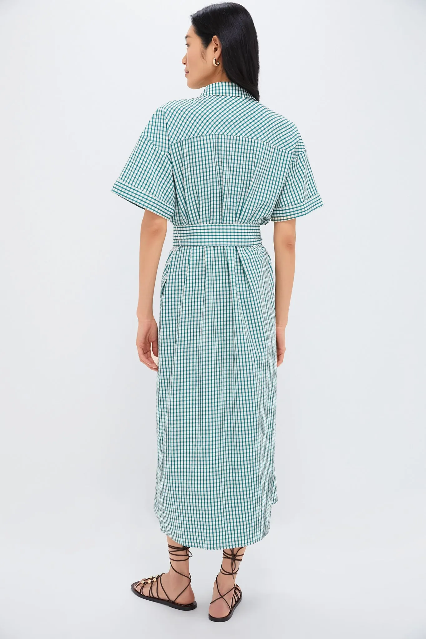 Green Gingham Seersucker Zacara Dress sold by Tuckernuck product image thumbnail 4