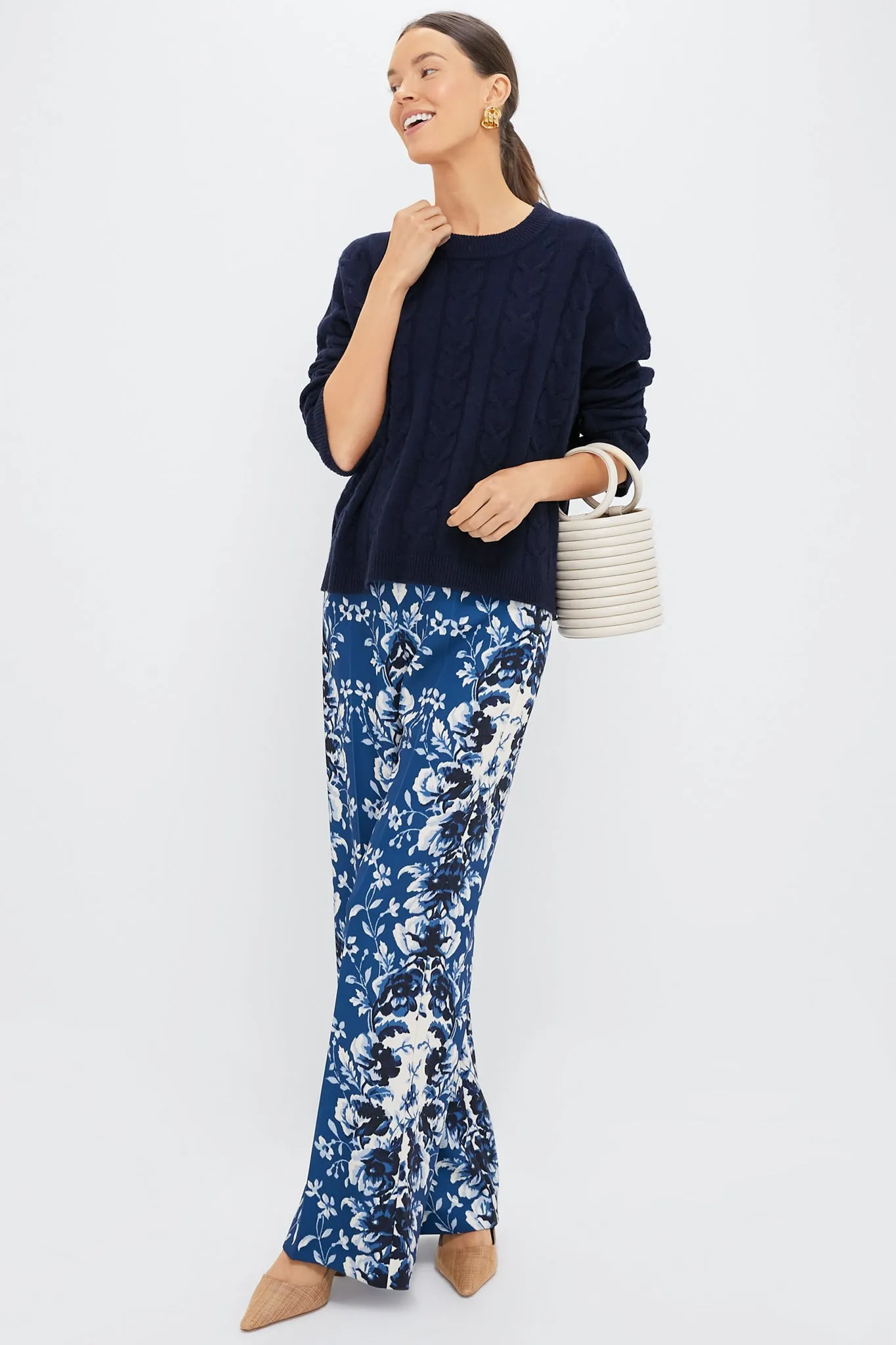 Navy Cashmere Eloise Cable Knit Sweater sold by Tuckernuck product image thumbnail 2