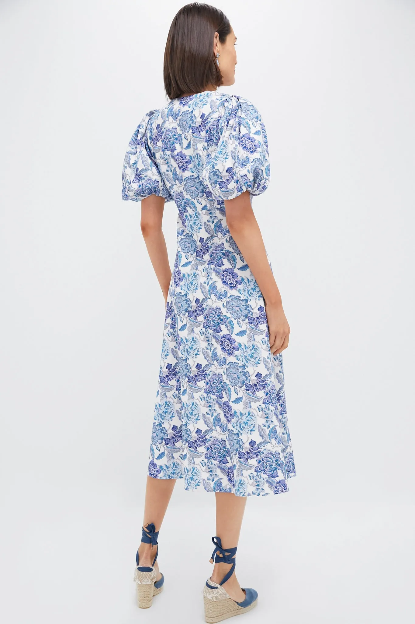 Steel Blue Floral Brody Midi Dress sold by Tuckernuck product image thumbnail 4
