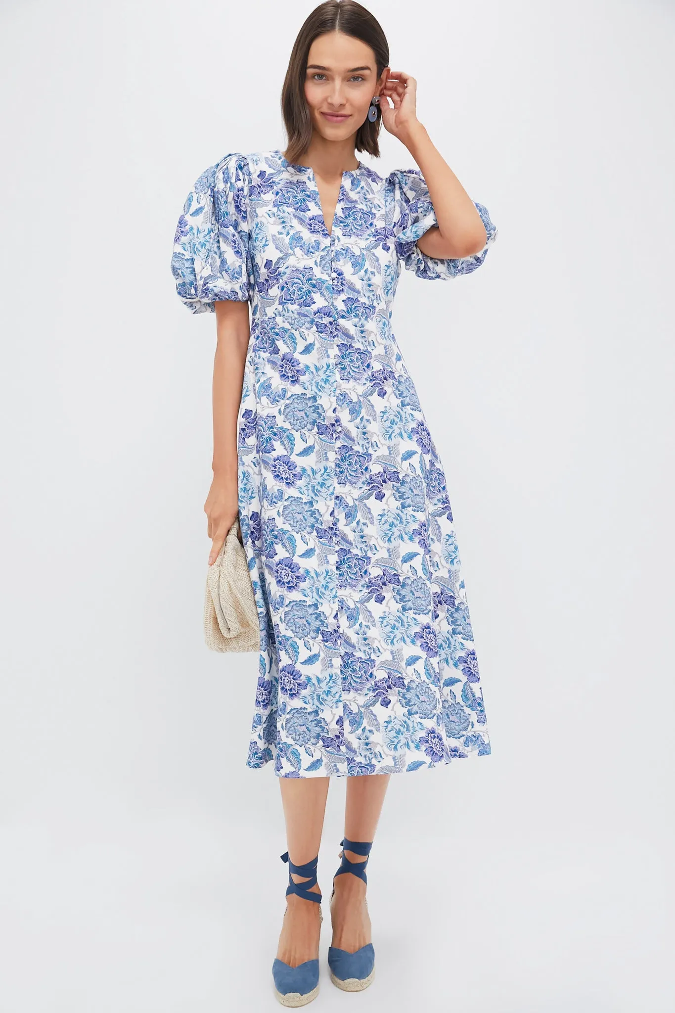 Steel Blue Floral Brody Midi Dress sold by Tuckernuck product image thumbnail 2