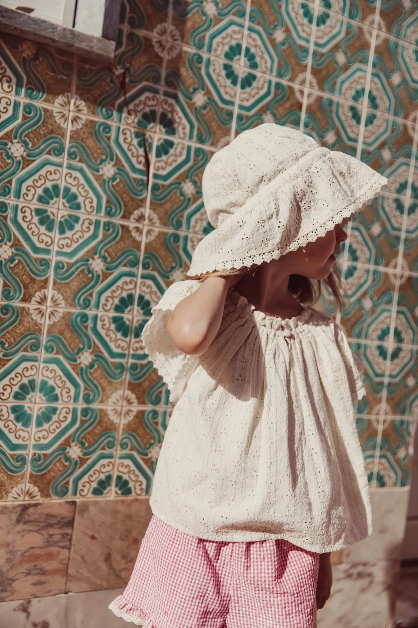 Cream Eyelet Perla Blouse sold by Tuckernuck product image thumbnail 2