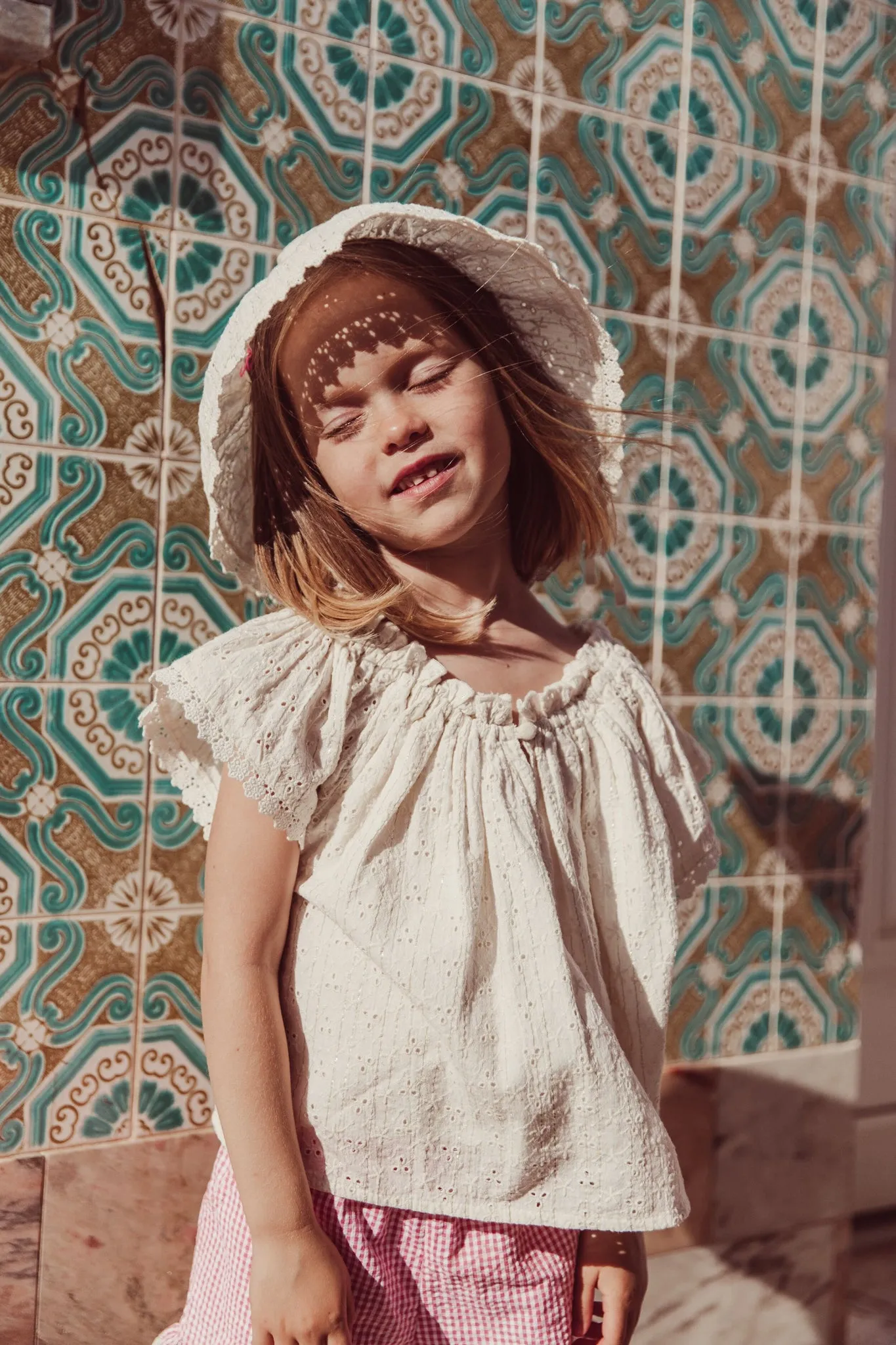 Cream Eyelet Perla Blouse sold by Tuckernuck product image thumbnail 3