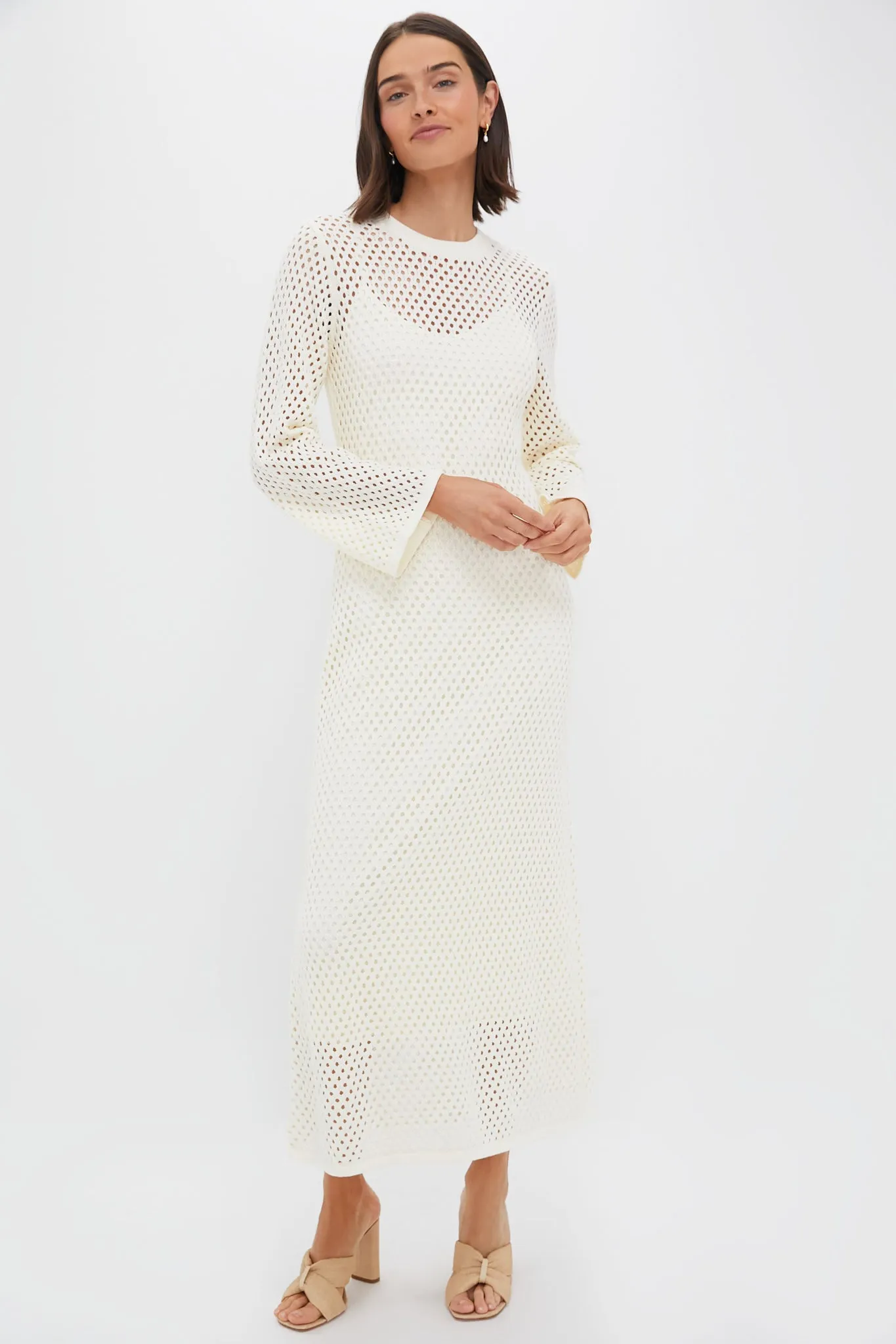 Cream Knit Amanyara Maxi Dress sold by Tuckernuck