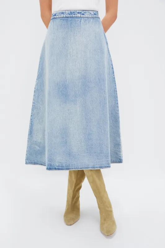 Acid Wash Denim Britt Skirt sold by Tuckernuck