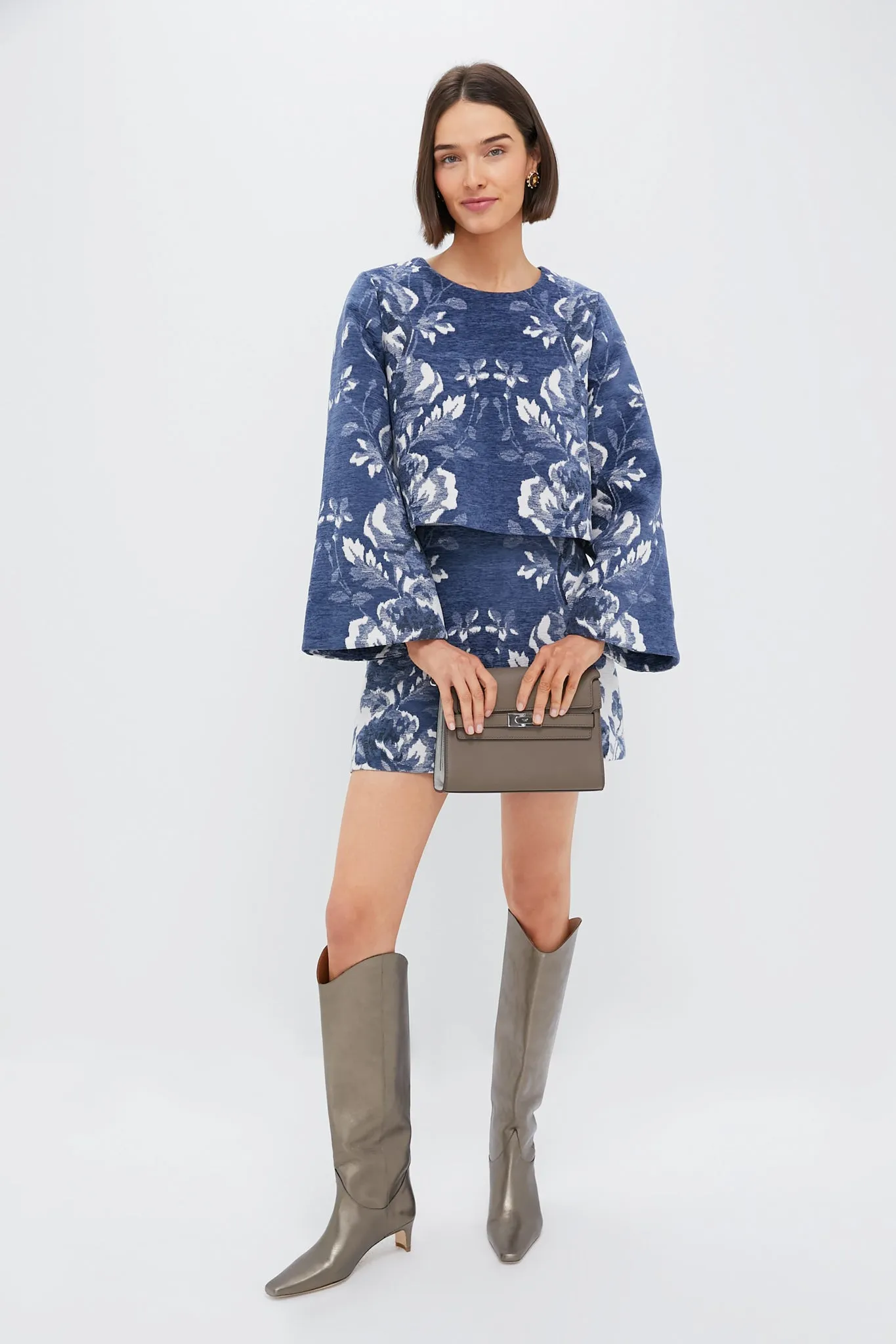 Indigo Reflection Knit Jacquard Maxine Top sold by Tuckernuck product image thumbnail 2