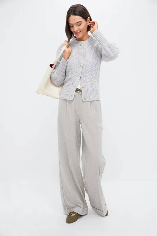 Gray Cuffed Wide Leg Watson Trousers sold by Tuckernuck