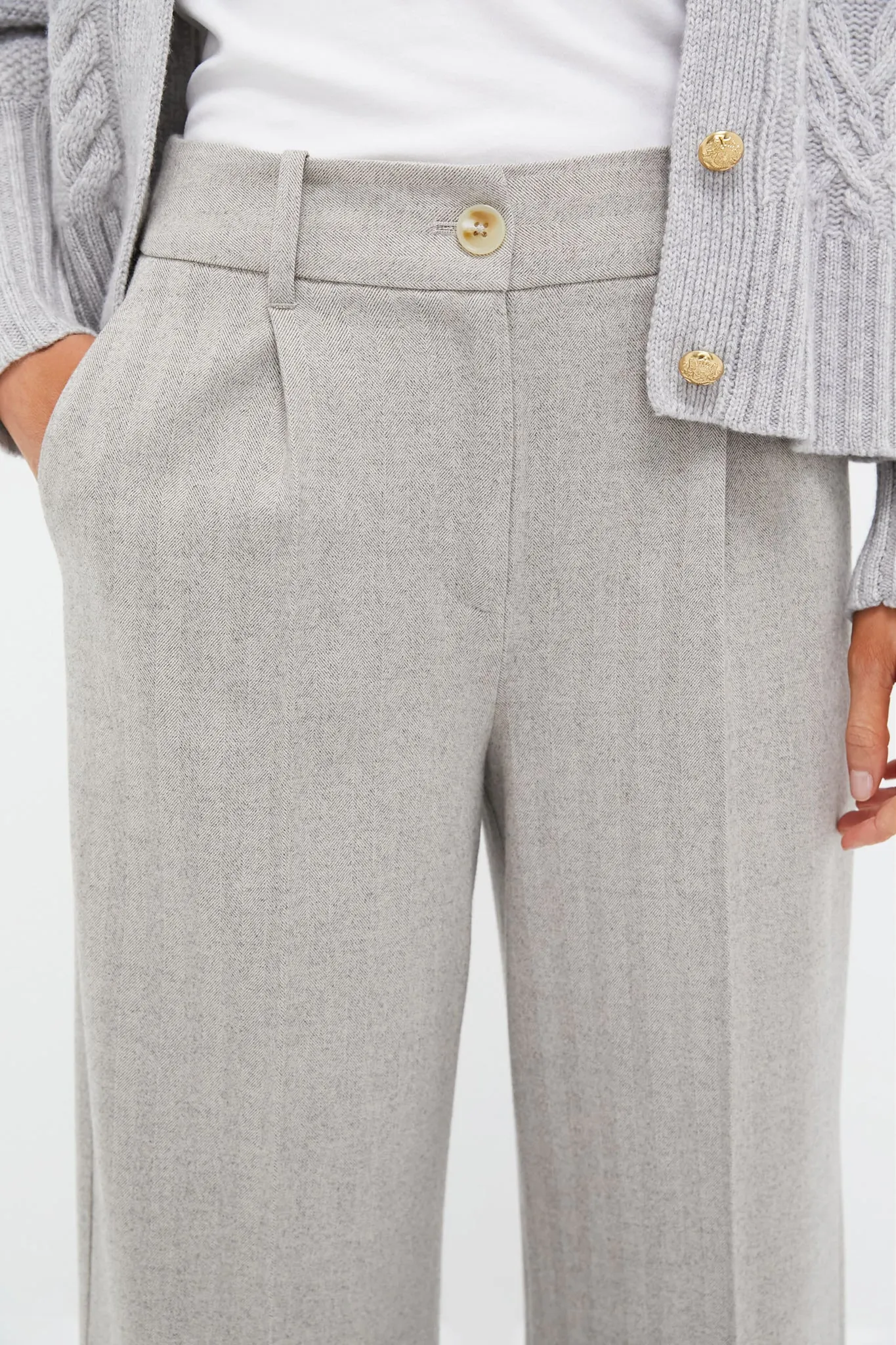 Gray Cuffed Wide Leg Watson Trousers sold by Tuckernuck product image thumbnail 5
