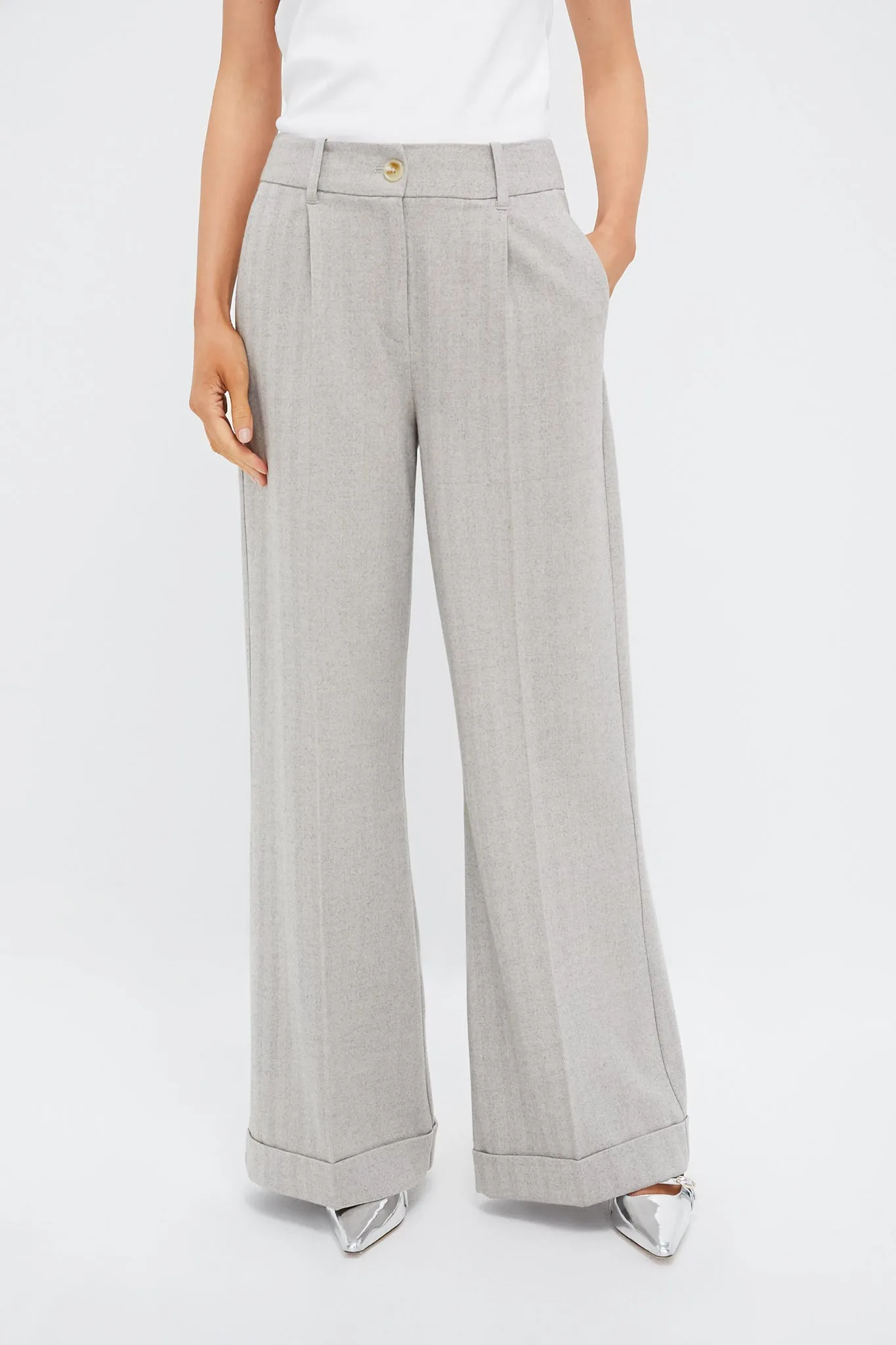 Gray Cuffed Wide Leg Watson Trousers sold by Tuckernuck product image thumbnail 2
