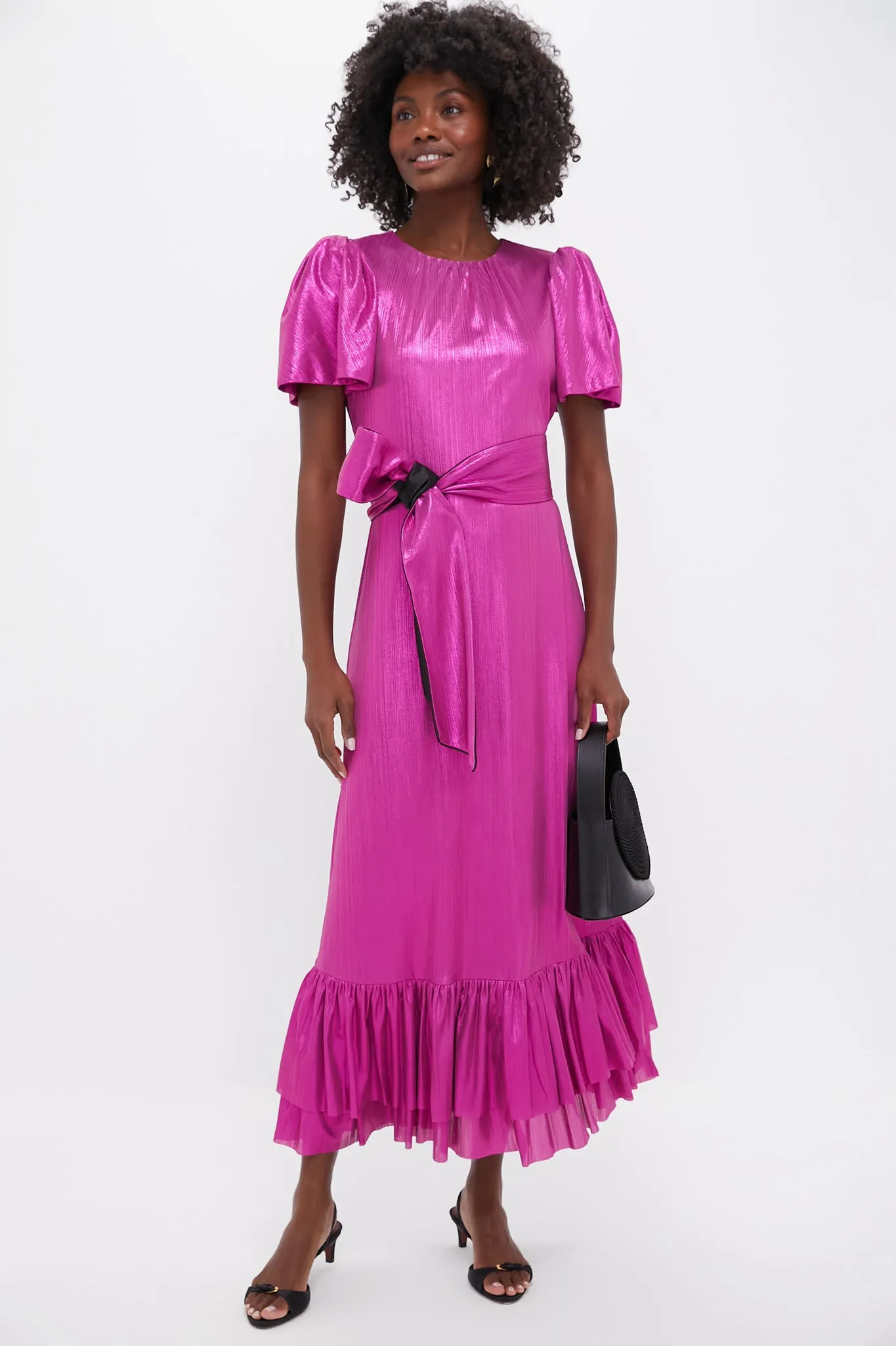 Fuchsia Metallic Angelina Dress sold by Tuckernuck product image thumbnail 2