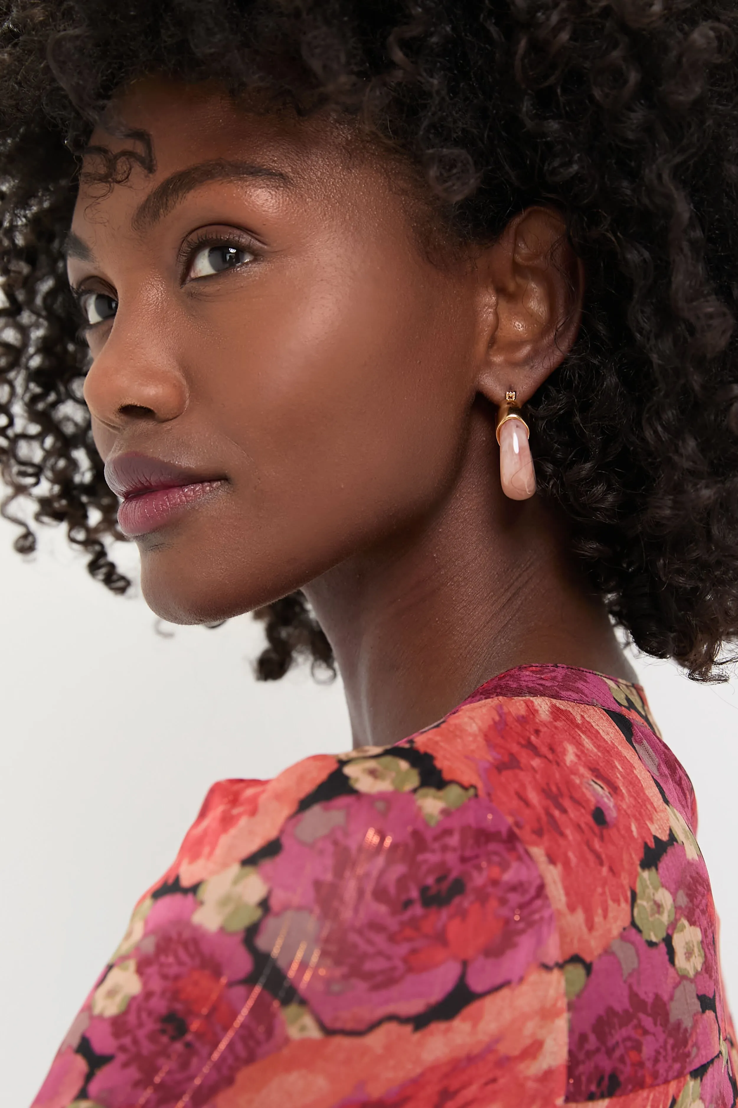 Pink Marble Organic Hoops sold by Tuckernuck product image thumbnail 2