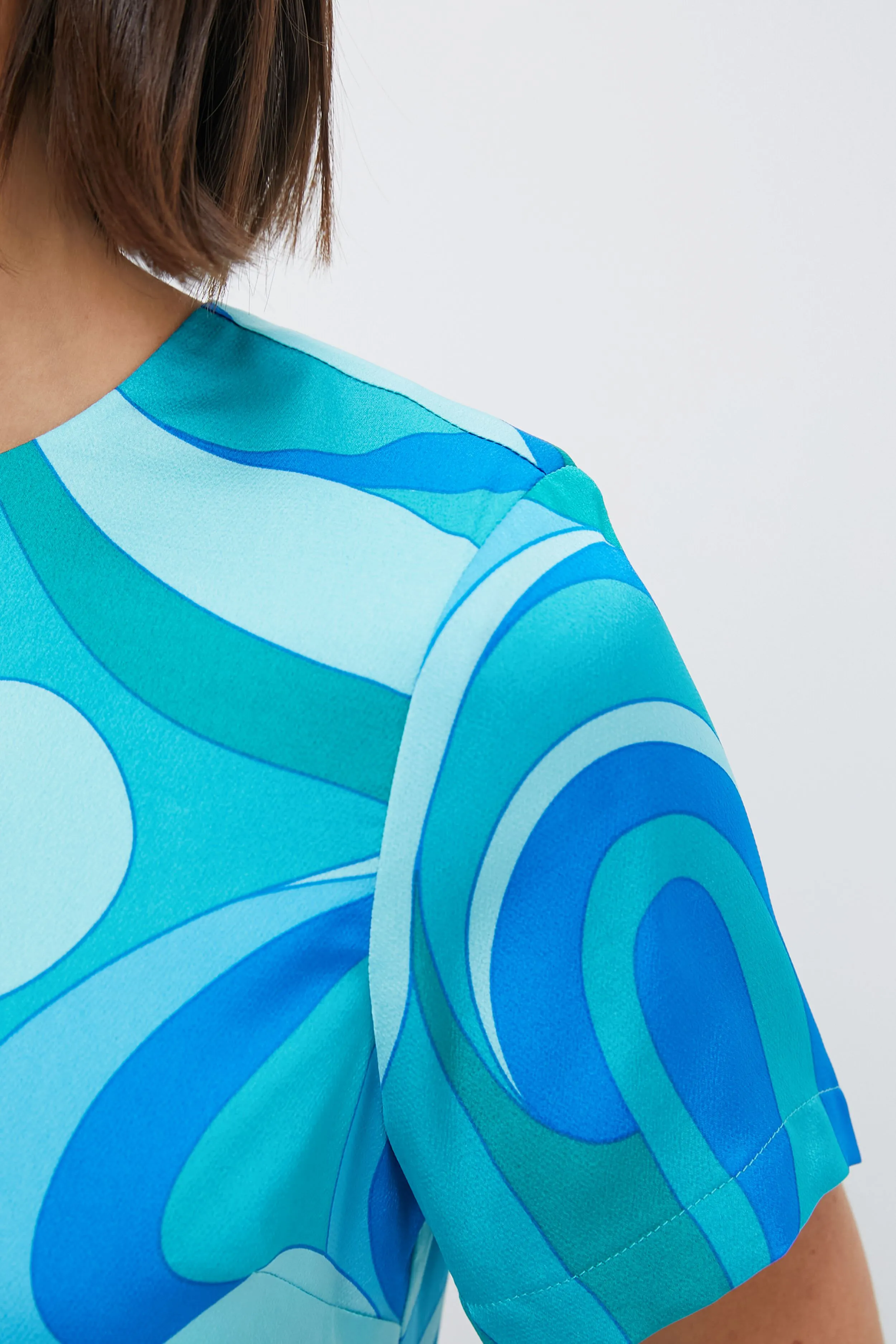 Blue Retro Geo Duffy Mini Dress sold by Tuckernuck product image thumbnail 5