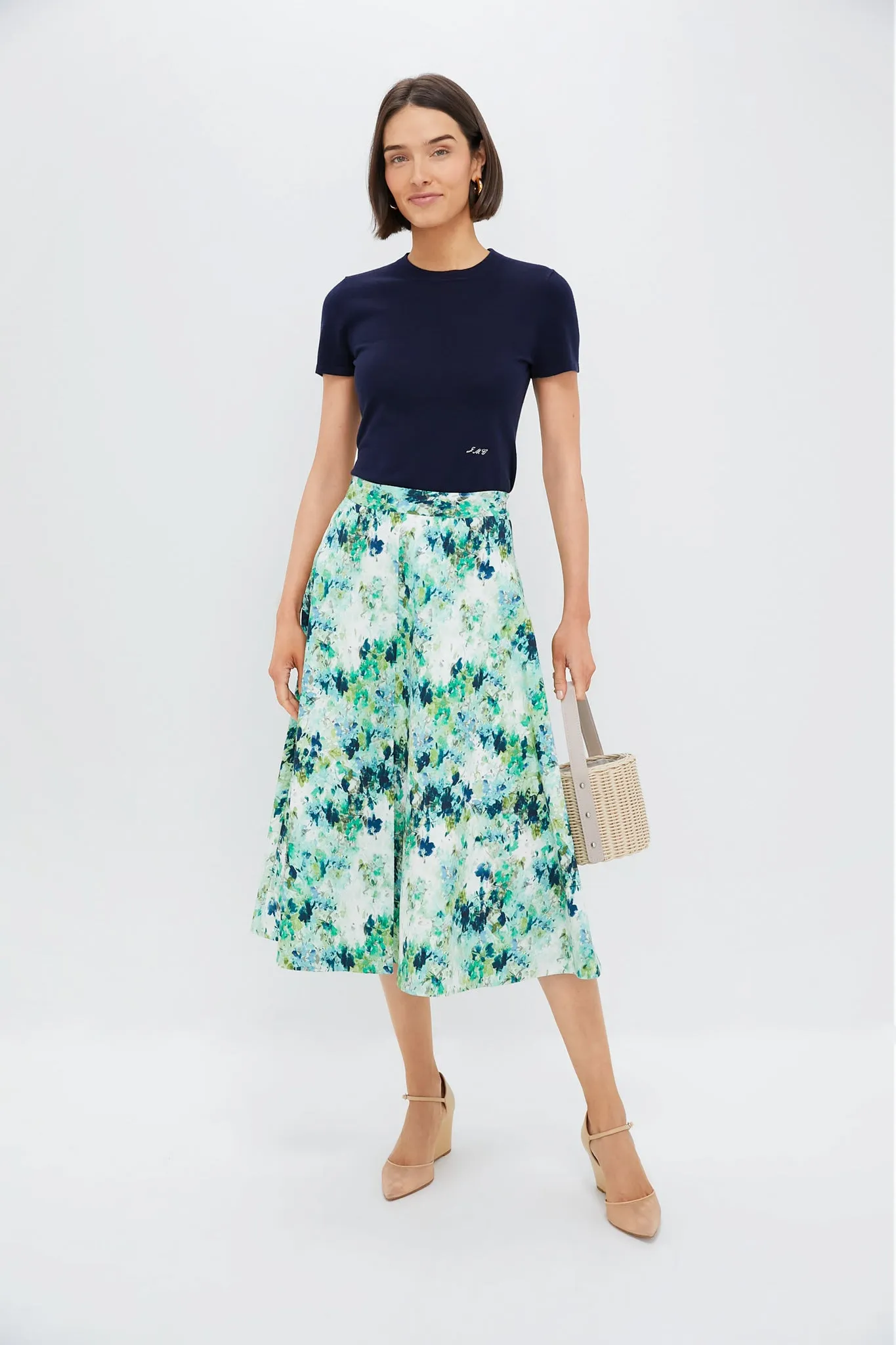 Navy Cashmere Silk Blend Katie Tee sold by Tuckernuck product image thumbnail 2