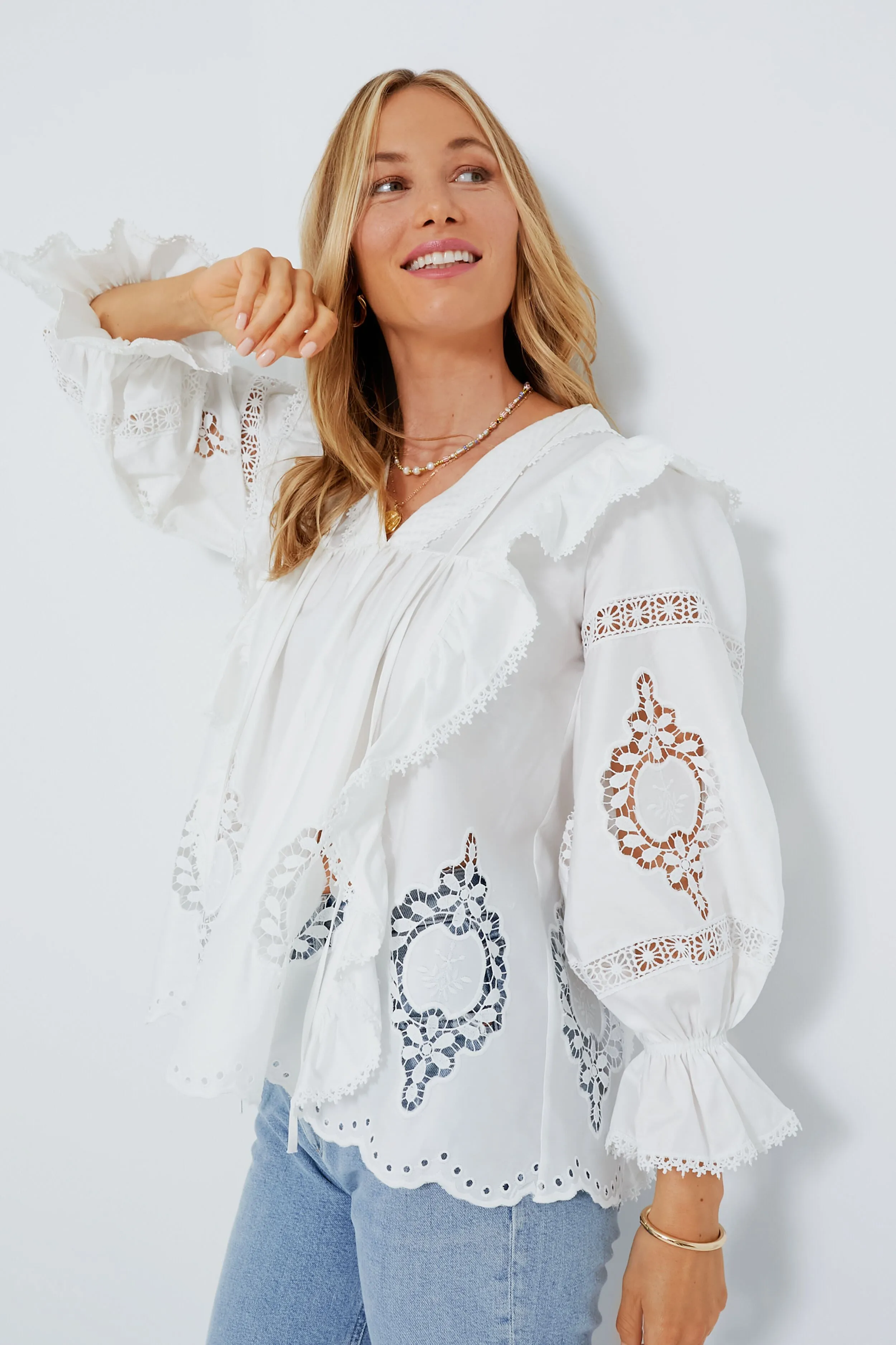 Off White Carla Top sold by Tuckernuck