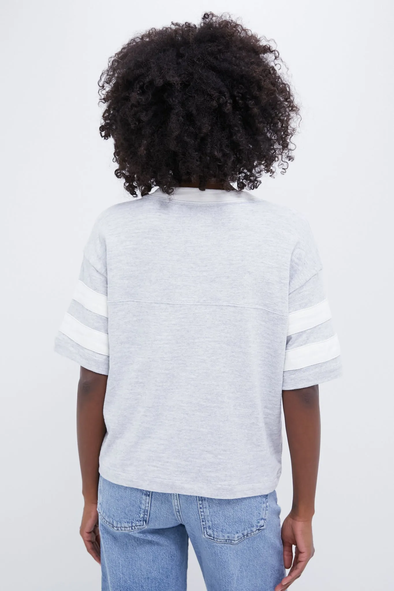 Light Grey Heather Sunwashed Slub Varsity Tee sold by Tuckernuck product image thumbnail 4