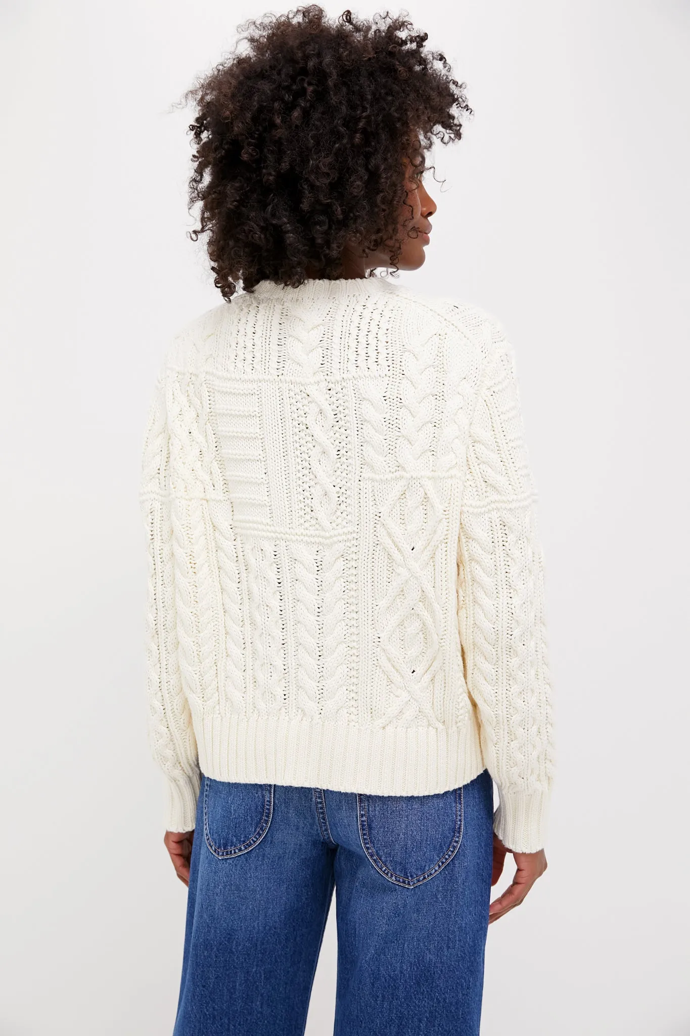 Cream American Flag Long Sleeve Pullover sold by Tuckernuck product image thumbnail 4