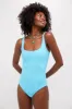Azure Blue Dreamsculpt Square Neck Tank One Piece sold by Tuckernuck