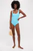 Azure Blue Dreamsculpt Square Neck Tank One Piece sold by Tuckernuck