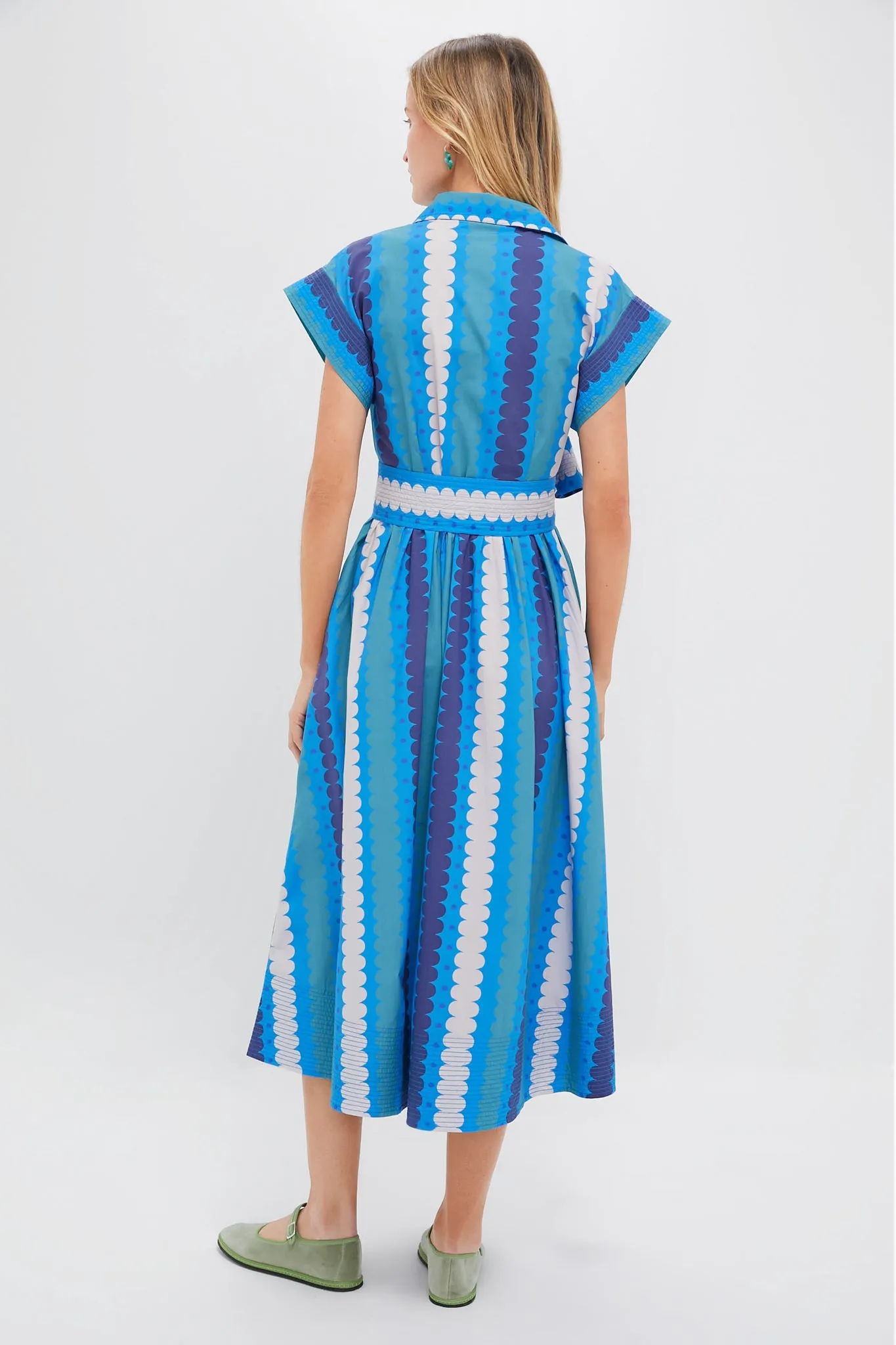 Meko Blue Belted Shirt Dress sold by Tuckernuck product image thumbnail 4