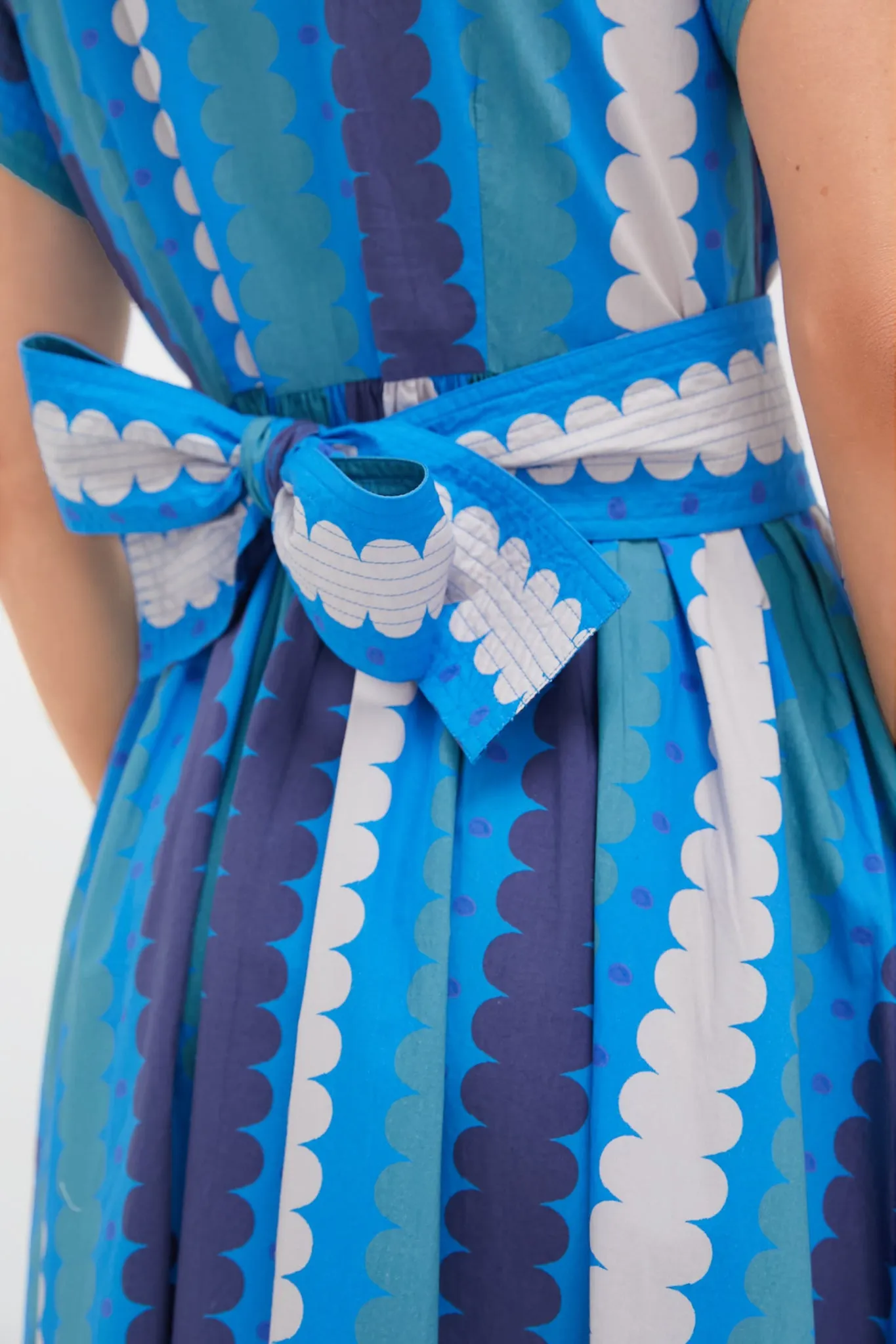 Meko Blue Belted Shirt Dress sold by Tuckernuck product image thumbnail 5