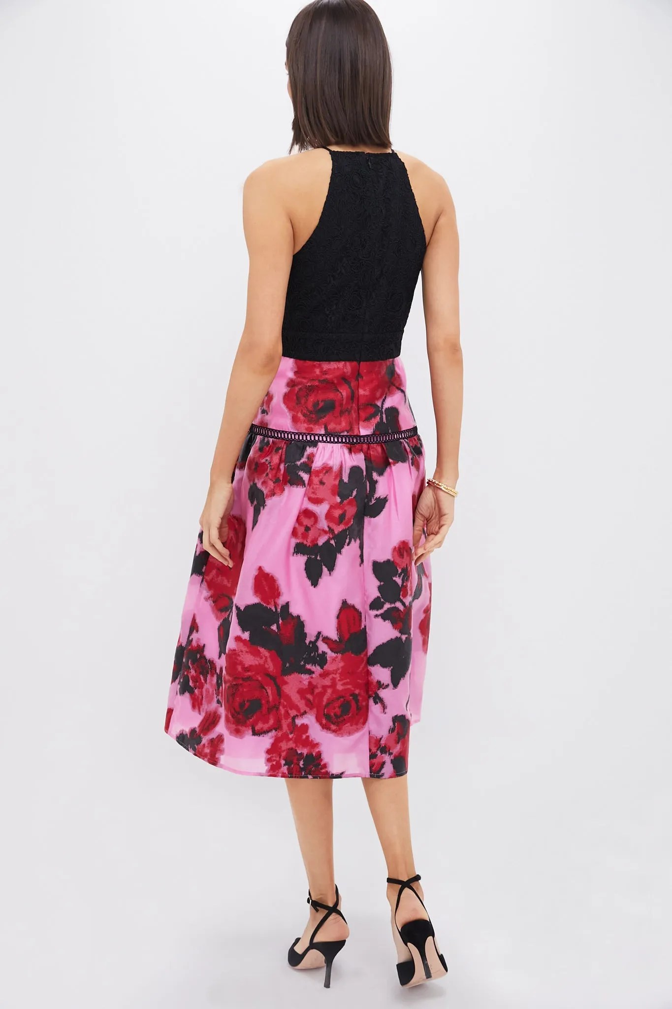 Cerise Blossom Lace Jacquard Joss Dress sold by Tuckernuck product image thumbnail 4