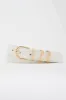 White Croc Triple Keeper Skinny Belt sold by Tuckernuck