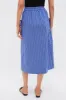 Dark Blue and White Kendall Play Stripe Midi A-Line Skirt sold by Tuckernuck