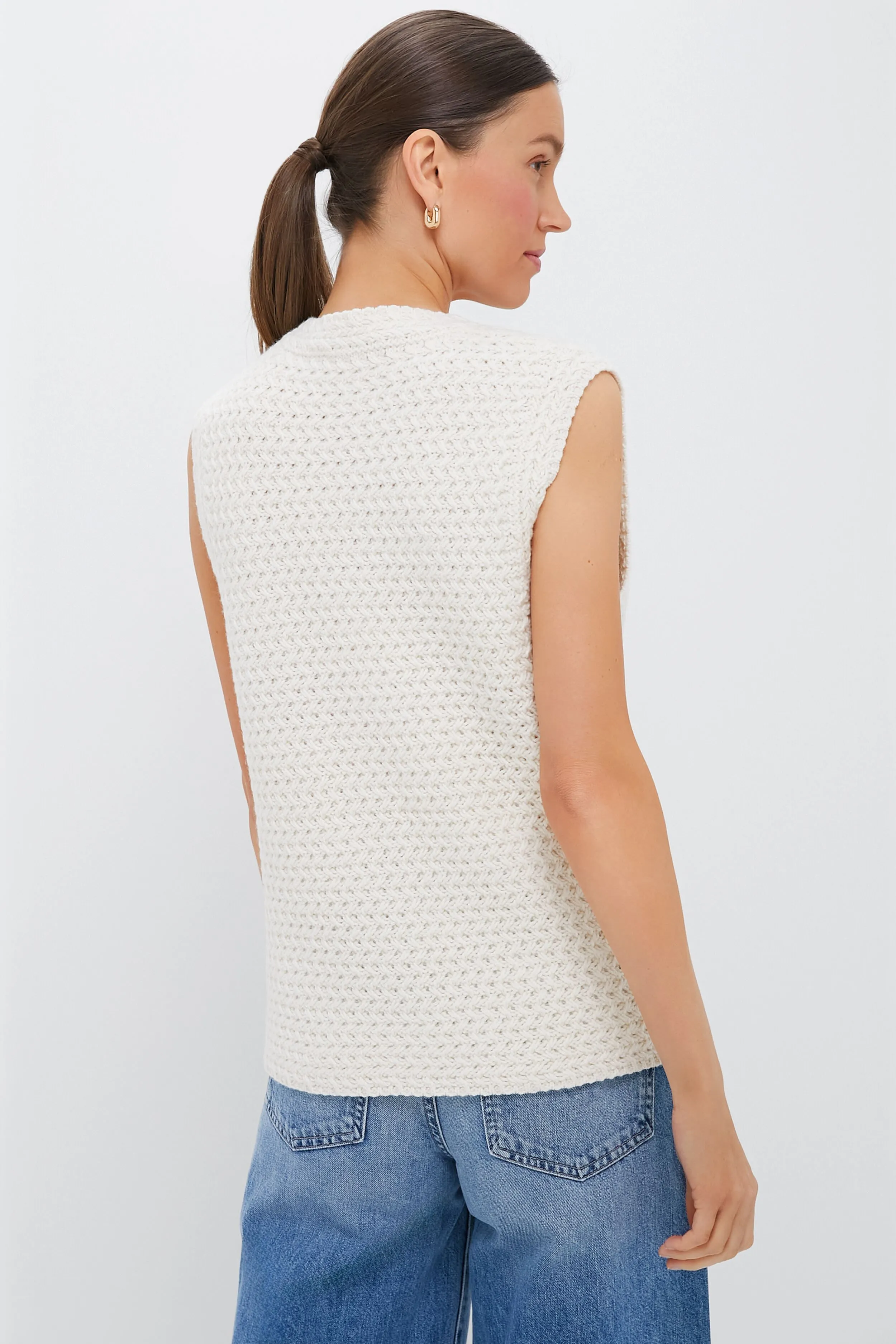 Ecru Elisabeth Sweater Vest sold by Tuckernuck product image thumbnail 4