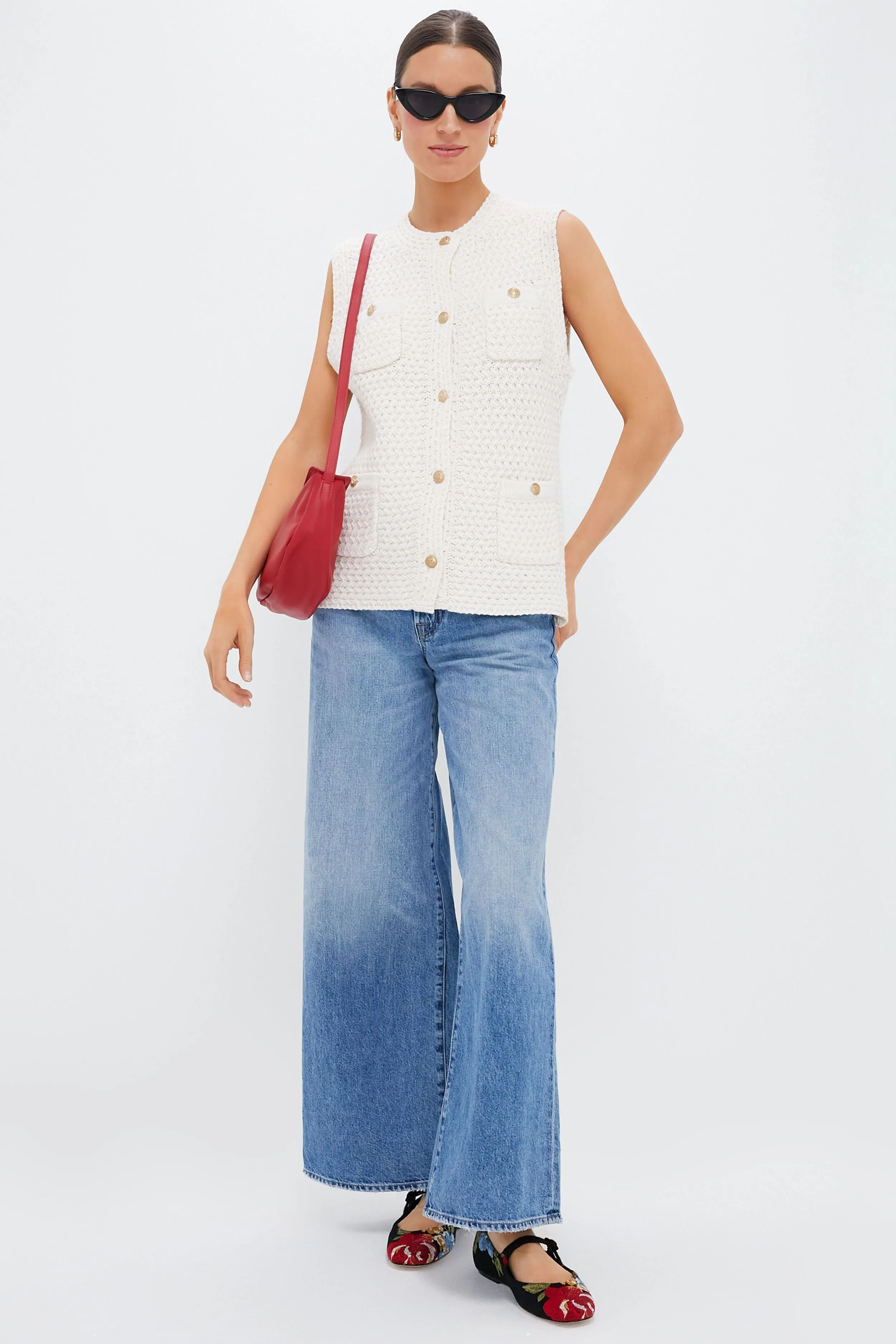 Ecru Elisabeth Sweater Vest sold by Tuckernuck product image thumbnail 2