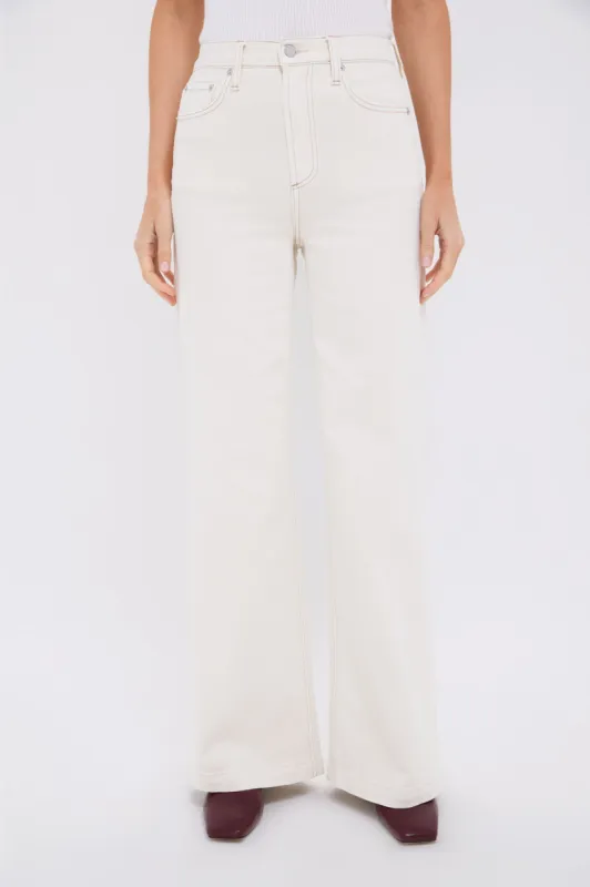 Ecru Lana High Rise Ultra Wide Leg sold by Tuckernuck