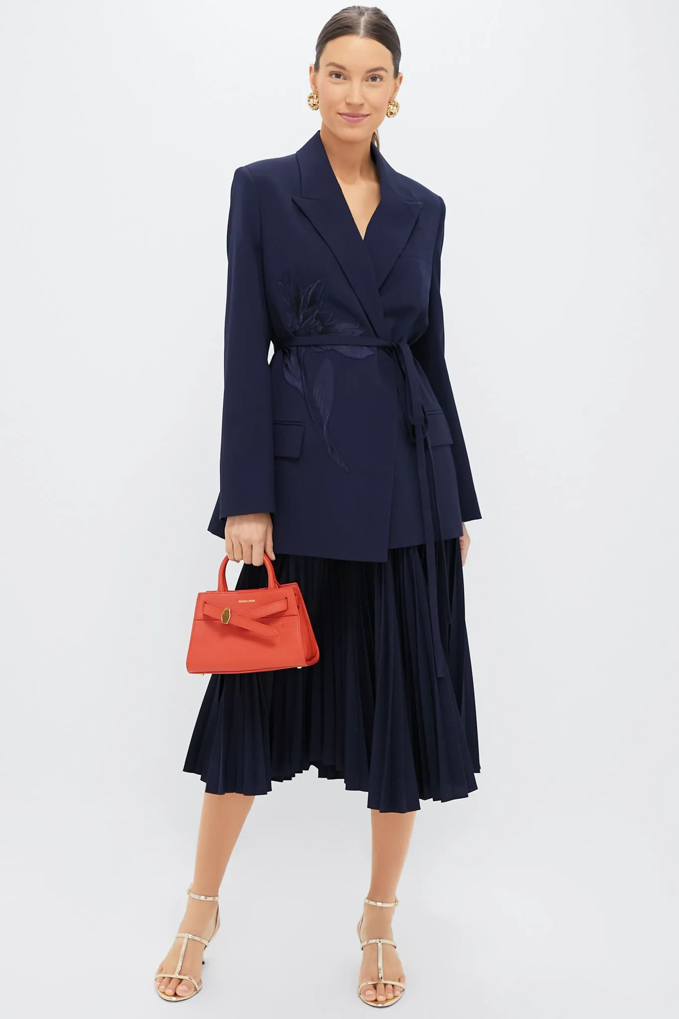 Navy Double Breasted Belted Blazer sold by Tuckernuck product image thumbnail 2