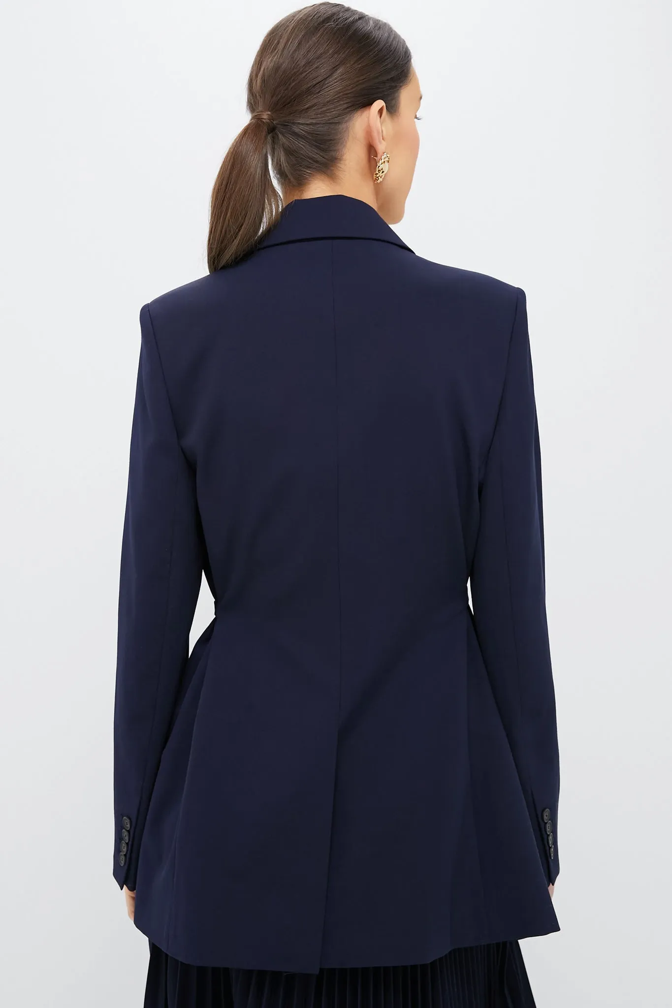 Navy Double Breasted Belted Blazer sold by Tuckernuck product image thumbnail 4