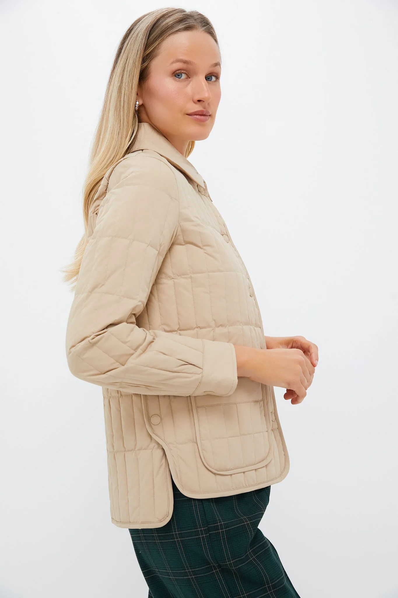 Light Camel Quilted Dulcia Jacket sold by Tuckernuck product image thumbnail 3