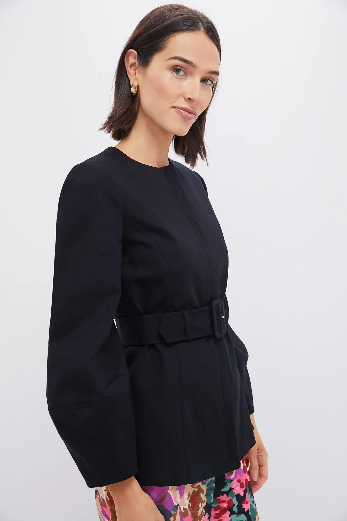 Black Long Sleeve Structured Rhoda Tunic Top sold by Tuckernuck product image thumbnail 3