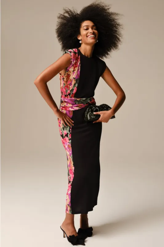 Climbing Roses Stretch Jersey Cleo Dress sold by Tuckernuck