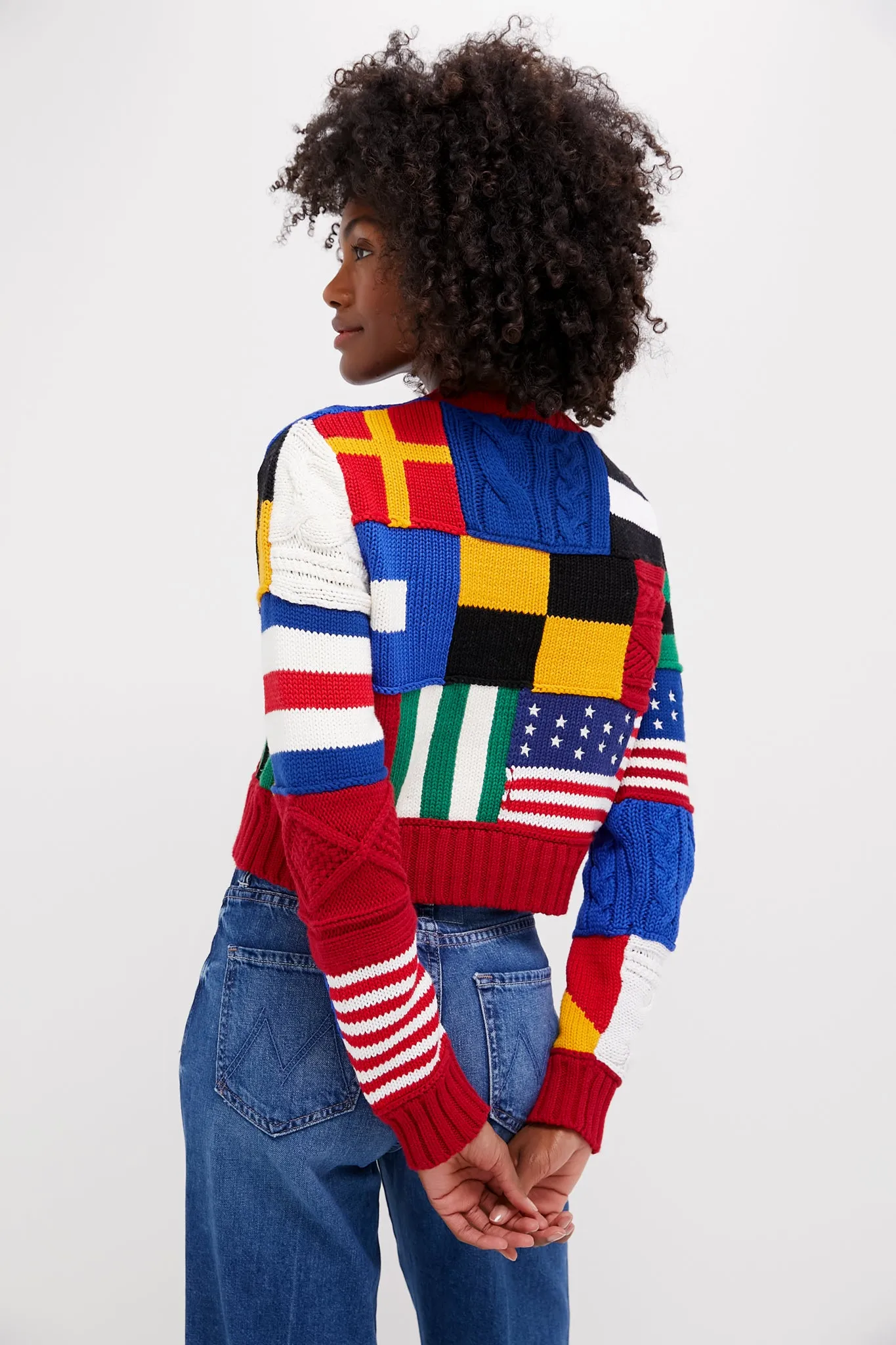 Red Multi American Flag Long Sleeve Pullover sold by Tuckernuck product image thumbnail 4