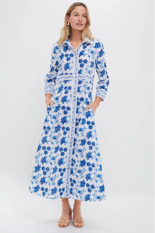 Marion Blue Shirt Maxi Dress sold by Tuckernuck