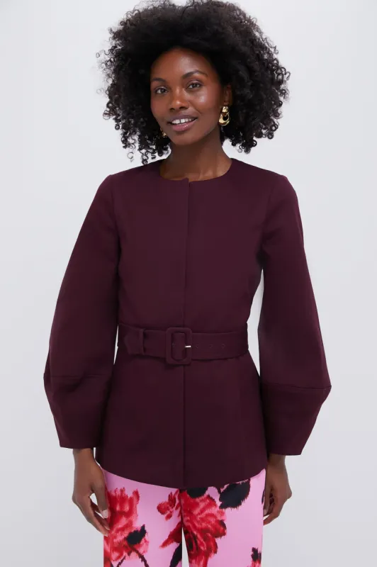 Oxblood Long Sleeve Structured Rhoda Tunic Top sold by Tuckernuck