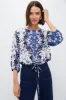 Indigo Reflection Kennedi Tie Blouse sold by Tuckernuck