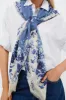 Slate Blue Fading Floral Silk Cashmere Blend Large Scarf sold by Tuckernuck
