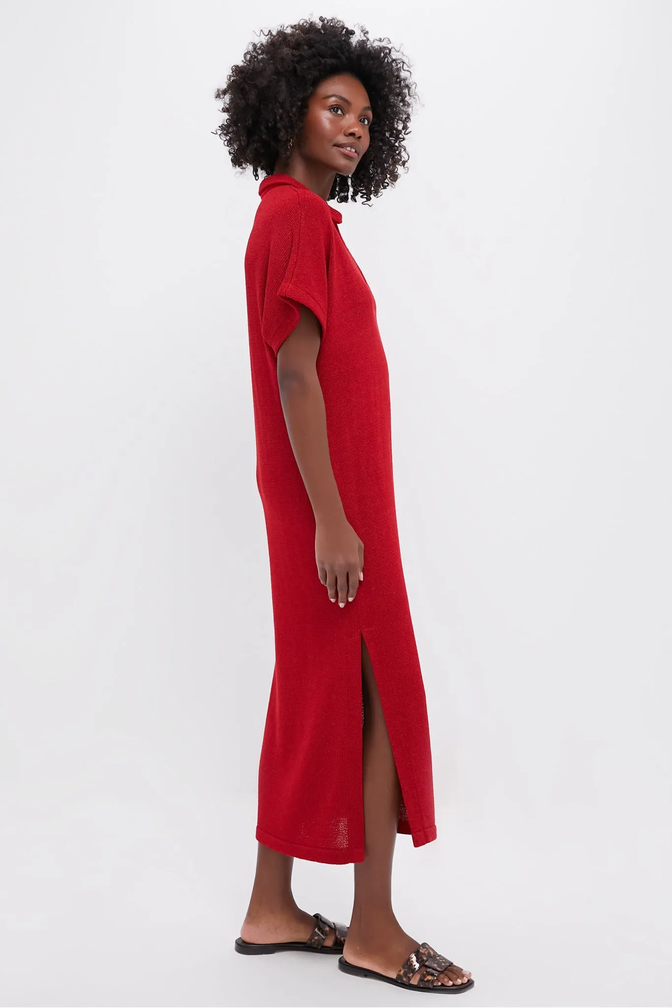 Red Maren Polo Dress sold by Tuckernuck product image thumbnail 3