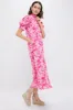 Pink Textured Floral Ruffle Collar Louisa Maxi Dress sold by Tuckernuck