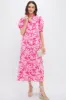 Pink Textured Floral Ruffle Collar Louisa Maxi Dress sold by Tuckernuck