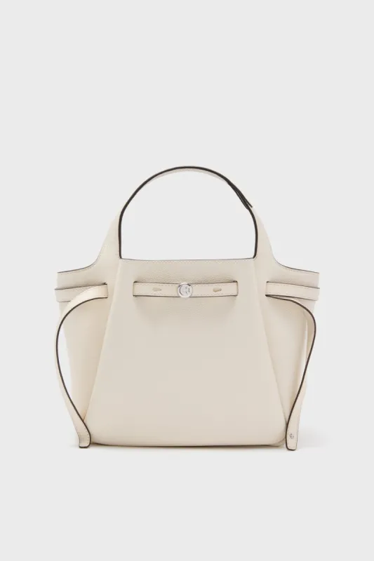 Light Cream Romy Pebbled Satchel made by Tuckernuck
