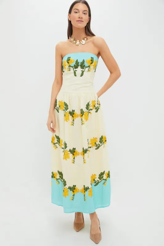 Aqua Mix Bennet Midi Dress made by Tuckernuck