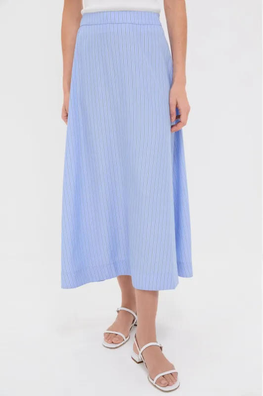 Cornflower Blue Stripe Evelyn Skirt sold by Tuckernuck
