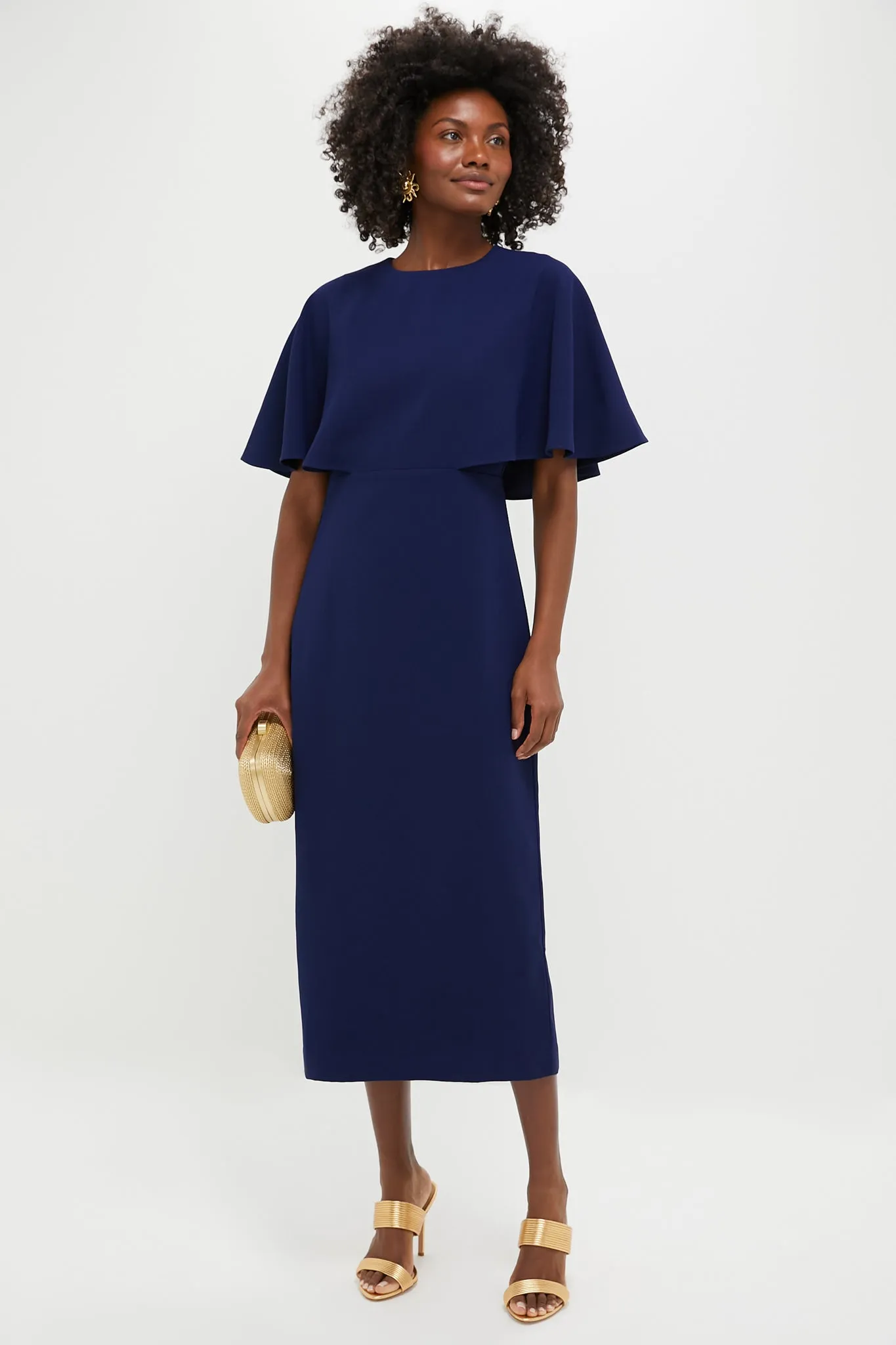 Navy Cape Leah Dress sold by Tuckernuck product image thumbnail 2